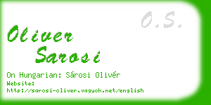 oliver sarosi business card